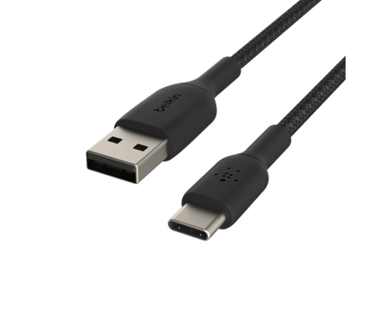 Kabel Belkin Kabel USB-A na USB-C, w oplocie, 0,15m, czarny